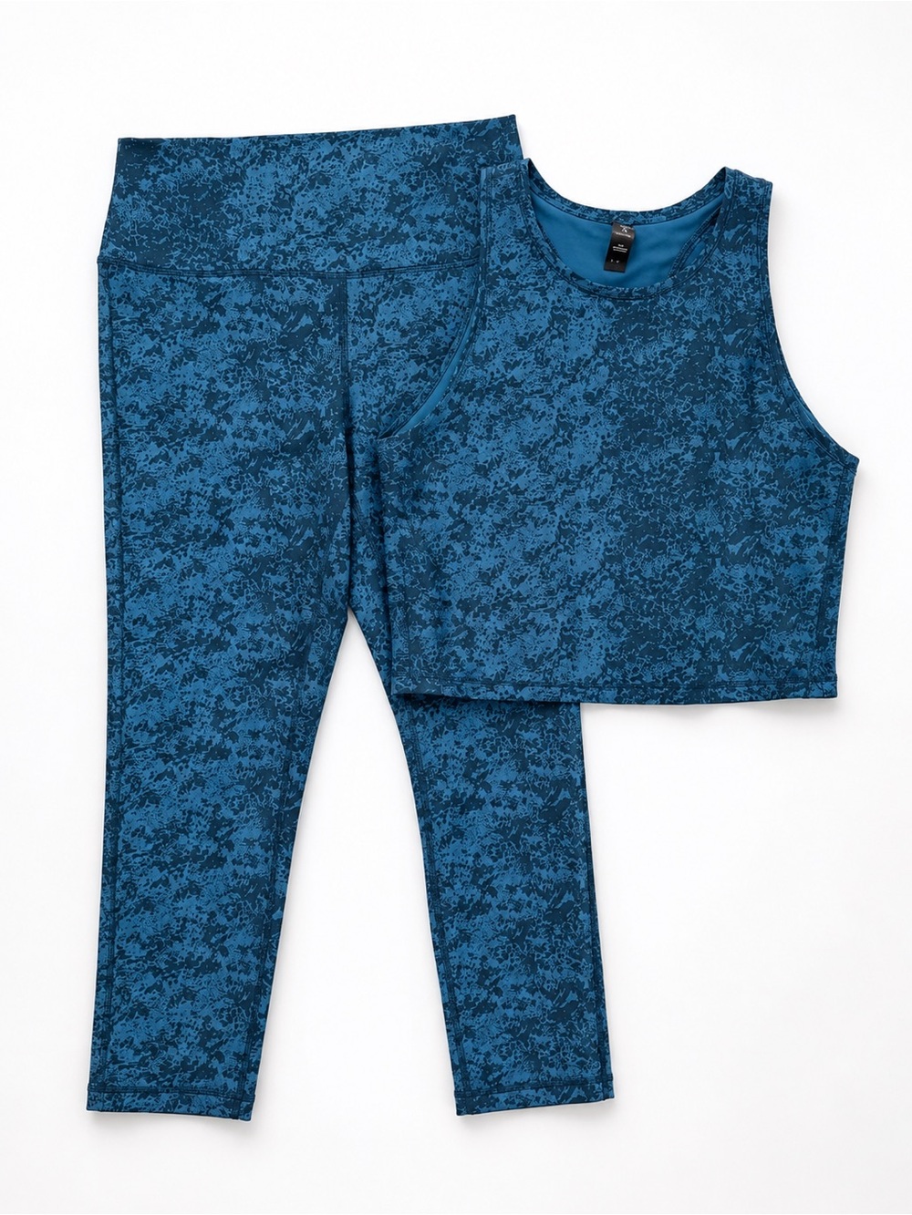 NWT 90 Degree by Reflex Matching Activewear Set XL Blizzard Teal Leggings Tank